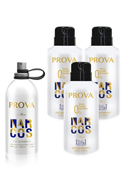 prova Narcos Edp Erkek Parfüm 120 ml Ve Deodorant 150 ml  3 Adet