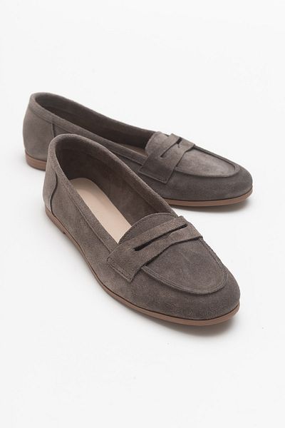 LuviShoes F02 Велурени дамски балерини от норка