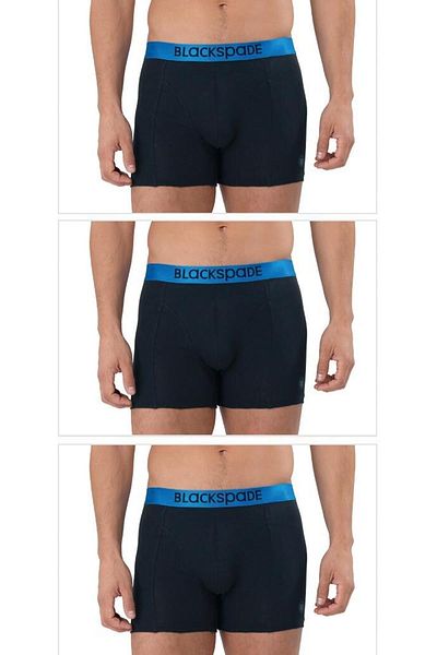 Blackspade Ανδρικό μοντέρνο Basic 3 τεμαχίων Blue Boxer 9471