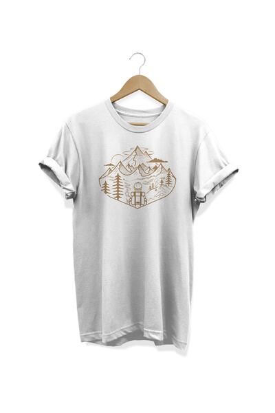 WİDİ Kamper Štampano Beli T-shirt