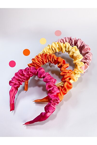 CSR AKSESUAR مجموعة تاج الساتان من سلسلة الصيف ذات الألوان الدافئة المكونة من...