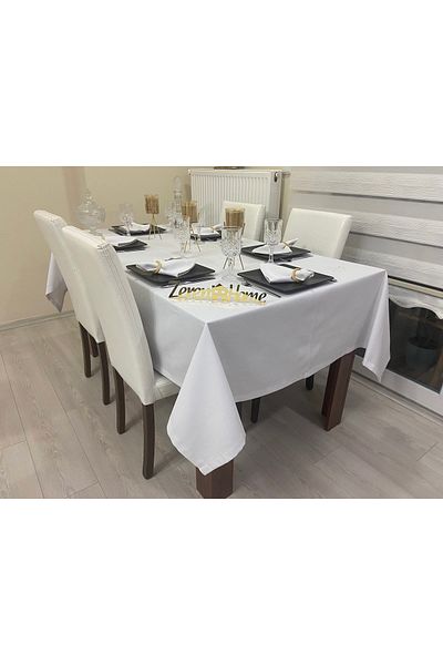 Zeren Home Fata de masa fara griji rezistenta la lichide alba