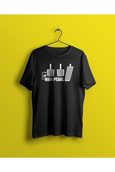 YEACHY Μπλουζάκι Unisex Μαύρο με στάμπα με πεντάλ
