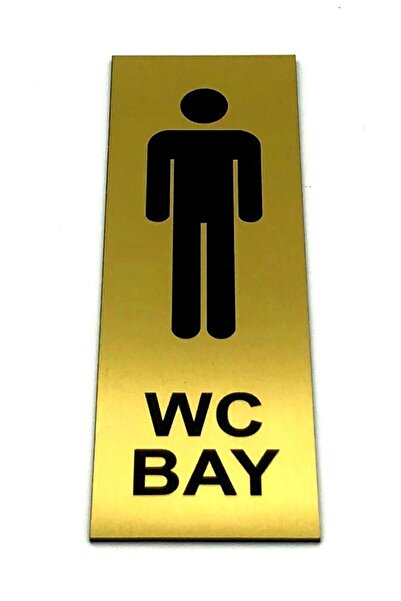 SE-Dizayn Wc Tuvalet Tabelası Bayan Bay Takım 2 Adet Kapı Yönlendirme Levhası 5 Cm X 15 Cm Rezopal Levha