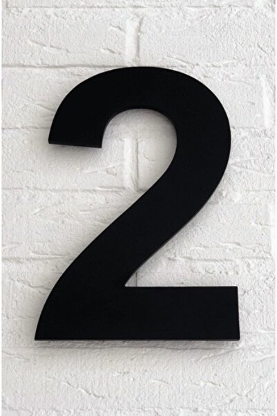 Door Number 15 Cm No 2, Black Plexiglass Self Adhesive Building Apartment Villa Door Number Arial