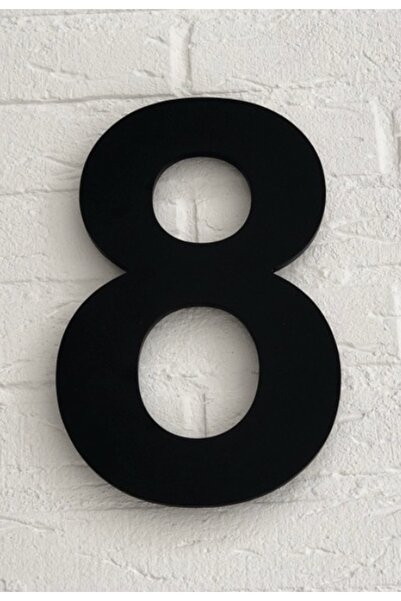 Door Number 15 Cm No 8, Black Plexiglass Self Adhesive Building Apartment Villa Door Number Arial