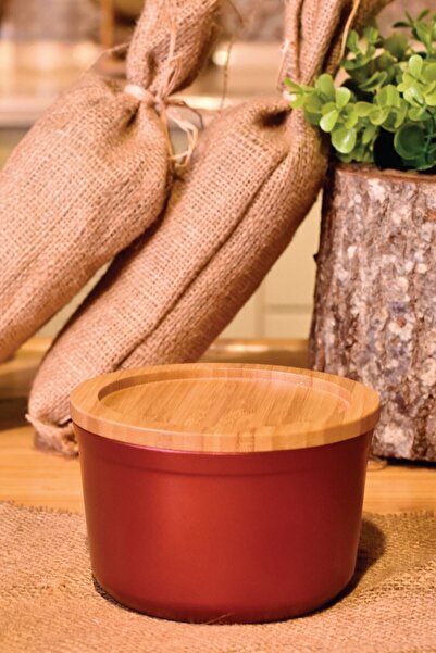 Bambum Slalom Granite Storage Box with Bamboo Lid 16 cm