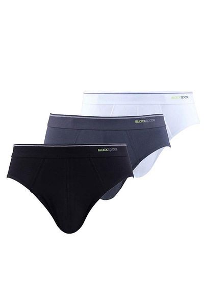 Blackspade Ανδρικό Slip Tender Cotton 3-Pece Λευκό-μαύρο-ανθρακί 9672
