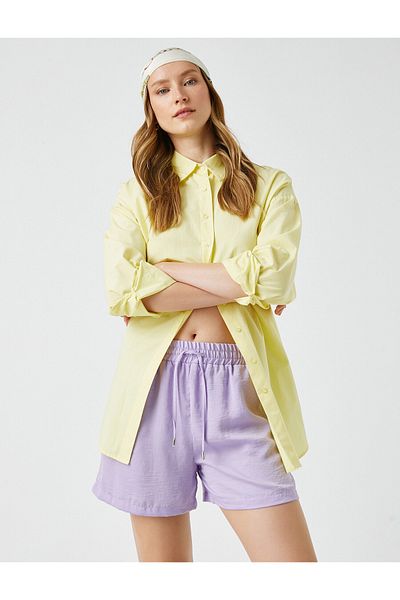 Koton Mini Shorts with Tie Waist and Pocket