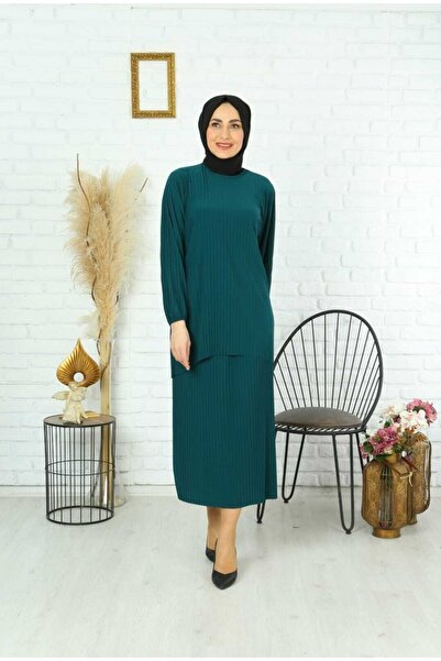 MODAMÜNASİP Υπέροχο Σετ Σάντι με δύο τεμάχια με πλισέ φούστα