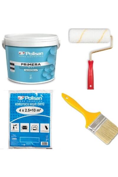 Polisan Boya Seti Hediyeli Silinebilir Silikonlu Iç Cephe Duvar Boyası 10 Kg ...
