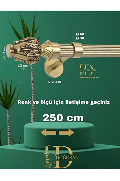 Doğukan perde aksesuarları Dm 215 Özel Tasarım Varak Rustik Perde Askısı Mode...