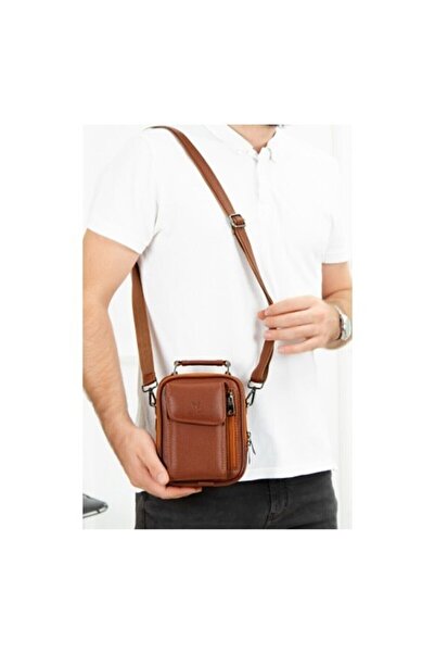 Fiyaka Nw-4110 Men's Hand and Shoulder Bag Brown