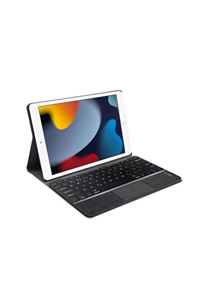 Microcase Ipad 9.nesil 2021 10.2 Uyumlu Bluetooth Touchpad Klavye+standlı Kıl...