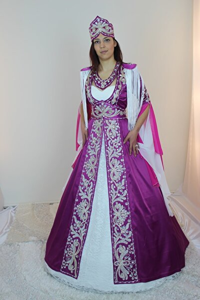 raha bindallı Özel Tasarım Saten Kaftan