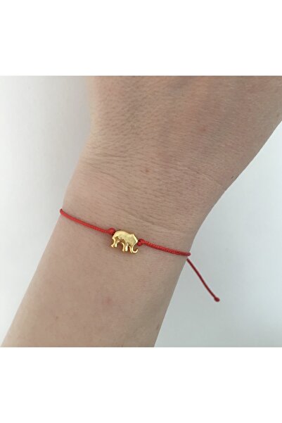 Elephant Detailed Red Rope Chance Bracelet BİL001