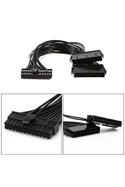 KEEPRO 24 دبوس ATX Dual Psu معدد محول اللوحة الأم كابل التعدين