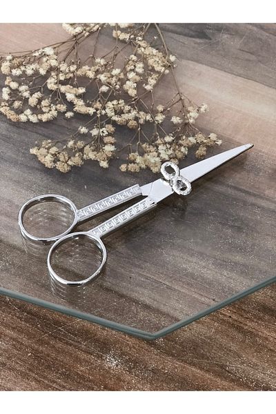 Masalsı Concept Engagement Scissors - Ribbon Cutting Scissors Silver