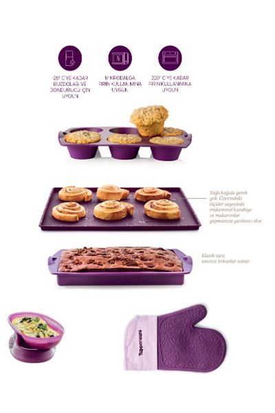Tupperware Oven Mold Purple Set Esc