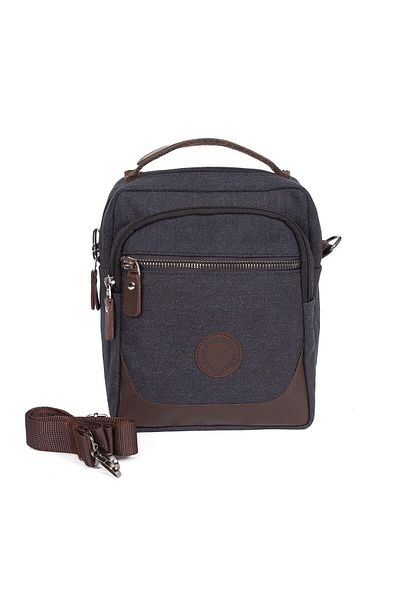 Fiyaka Nw-2030 Canvas Fabric Men's Hand and Shoulder Strap Bag Black