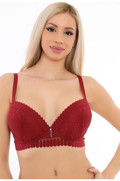 Rosaria GEOMETRIC LACE Hollow Bra 1174 Night Green