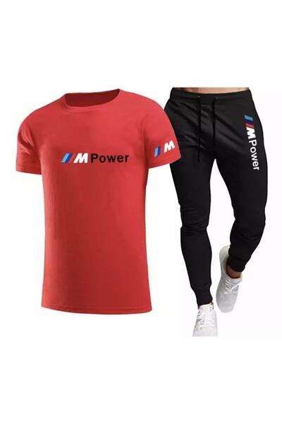 TROVE Set de trening oversize pentru bărbați, de vară - 100% bumbac, mânecă s...