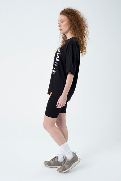 Eazy Co Eazy Black Keep Growing Unisex Extra Oversize Printed Short Sleeve T-shirt