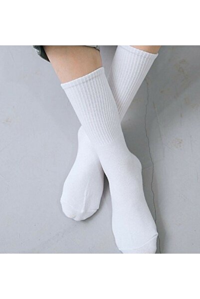 ELİTE SOCKS COMPANY Обикновени бели колежански чорапи за тенис, 10 броя в опа...