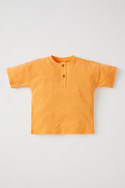 DeFacto Baby Boy Basic Button Collar Short Sleeve T-Shirt