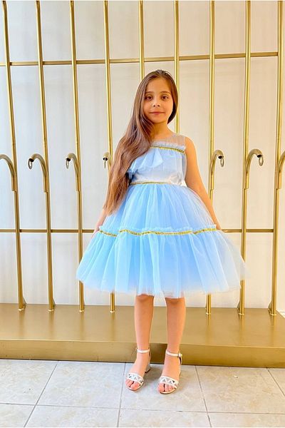 Sare Çocuk Giyim Rochie de seară Copii Design Modat Rochie Model Printesa mânecă Tulle Pentru Zile de Zimbata Nunta și Ceremonie
