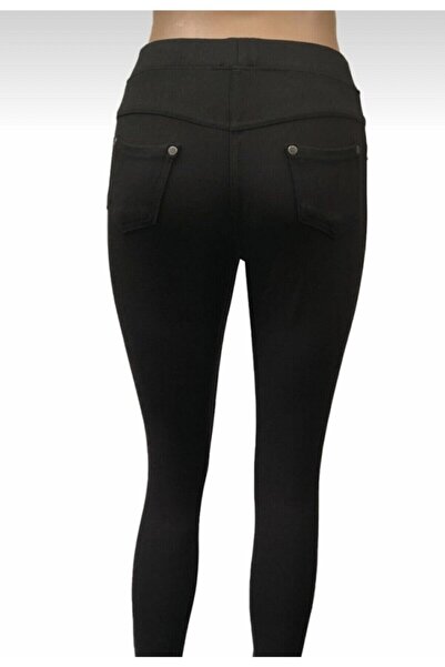 Dynamic Kışlık Siyah Cepli Çelik Örme Pantolon Tayt (147-149)