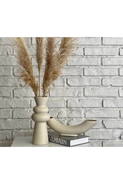 Şirin Hobi Dünyası Seramikten Vazo Ve Boynuz Vazo Takım