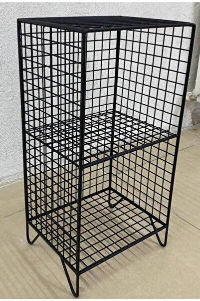 GO DEKOR Grid 2 Gözlü Ayaklı Tel Raf 59x30x25