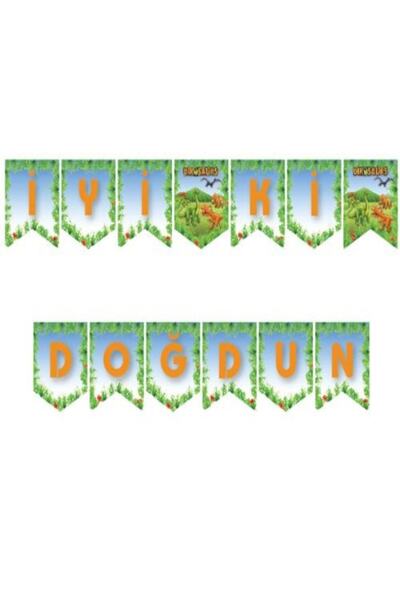 Happyland Dinosaur Party Set Supplies - Happy Birthday Banner