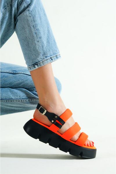 PASSAGE SHOES 6156 Γυναικεία πέδιλα με χοντρή σόλα Fuspet