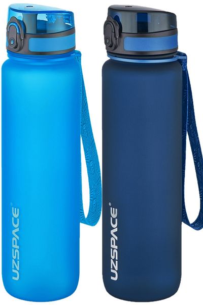 Uzspace Set of 2 1000ml 1litre Tritan Water Bottle