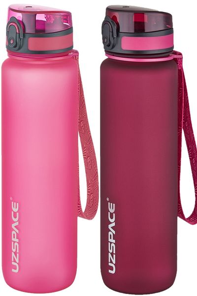 Uzspace Set of 2 1000ml 1litre Tritan Water Bottle