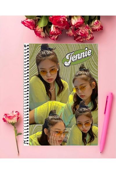 animeandyourworld Blackpink Notebook 1 Piece Special Design A4 Size 21*29 Cm Wired Checkered Large Size Notebook
