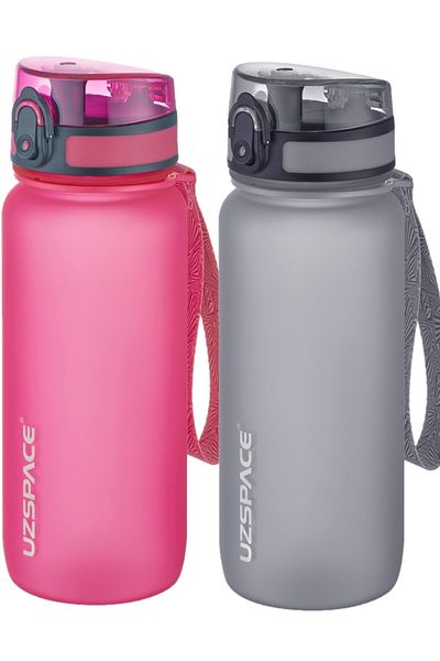 Uzspace Set of 2 650ml Tritan Water Flask No Bpa No Smell