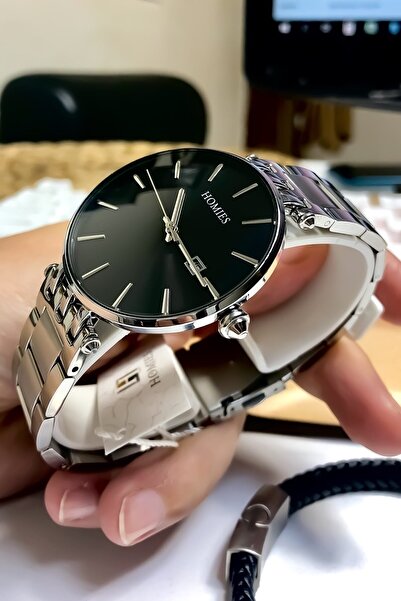 Homies ساعة يد رجالية مع ضمان لمدة عامين وصندوق هدايا وسوار