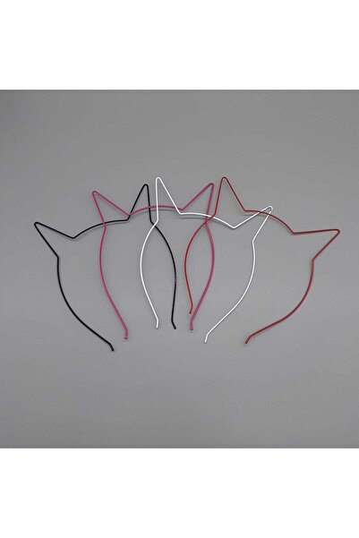 Shopiolog Комплект от 4 гъвкави метални цветни корони с котешки уши