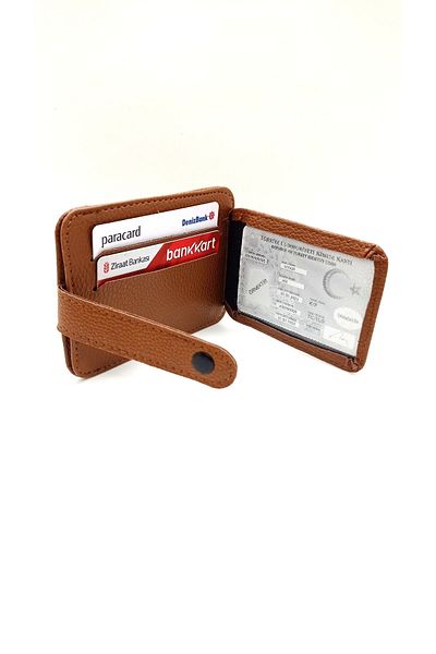 MKM Unisex Slim Πατιλέτα Κάρτας 8 Διαμερισμάτων Κάθετη