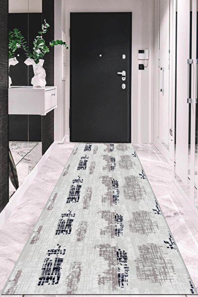 ALgorand Home Modern Blue Runner - Washable Non-Slip Base, Cutting Roll