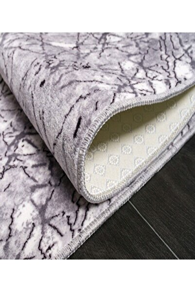 ALgorand Home Γκρι ρολό χαλιού με αντιολισθητική βάση