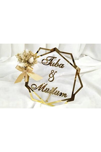 korsan gemi Gold Pleksi Nişan Masa Isimliği