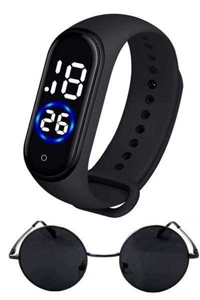 pullmarkt ساعة يد للجنسين + نظارات