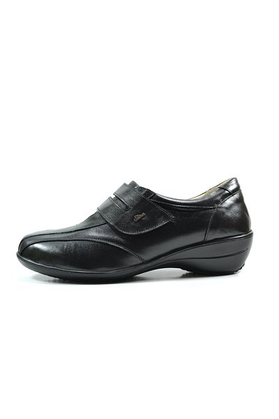 Dr.Comfort Dr. Pantofi pentru mamă pentru femei Comfort 3106 din piele naturală cu velcro negru pentru diabetici