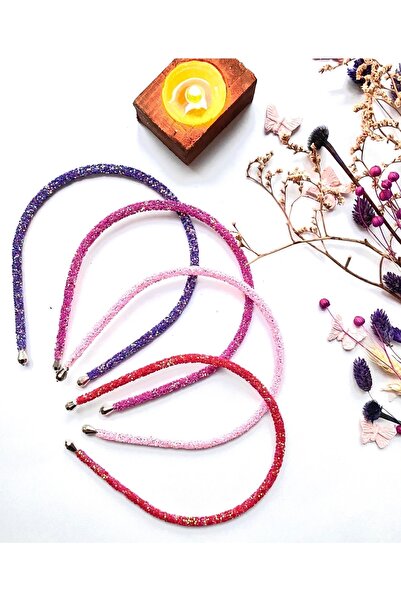 irembaby Kadın Saç Tacı Parlak Kristal Işıltılı Taç Simli Taşlı 4'lü Set