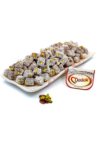 Dadak Lokum ve Kuruyemiş 200Gram Mini Turkish Delight - Double Roasted, Pistachio