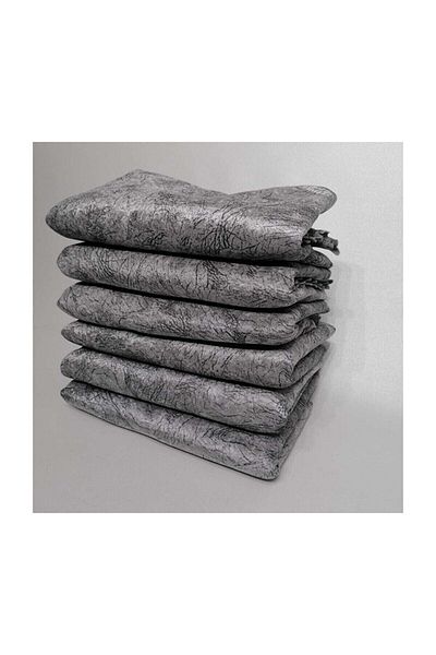 Aksa Home Sponge Non-Slip Sofa Bed/Sofa Cover Gray with Vein Pattern